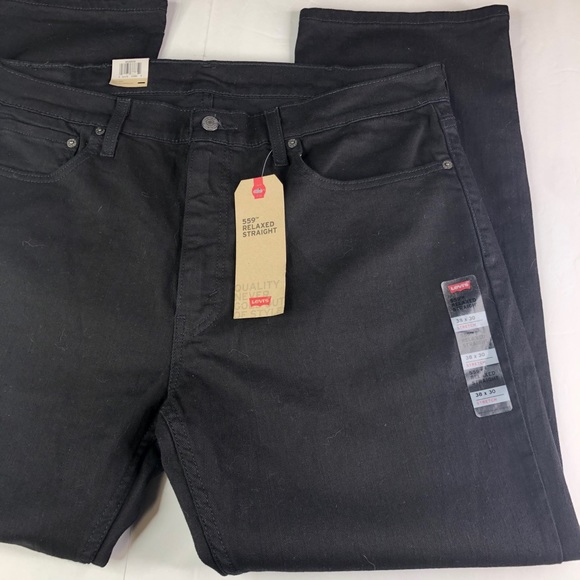 Levi's 559 Black 38x30 Relaxed Straight Jeans NWT - Picture 7 of 13